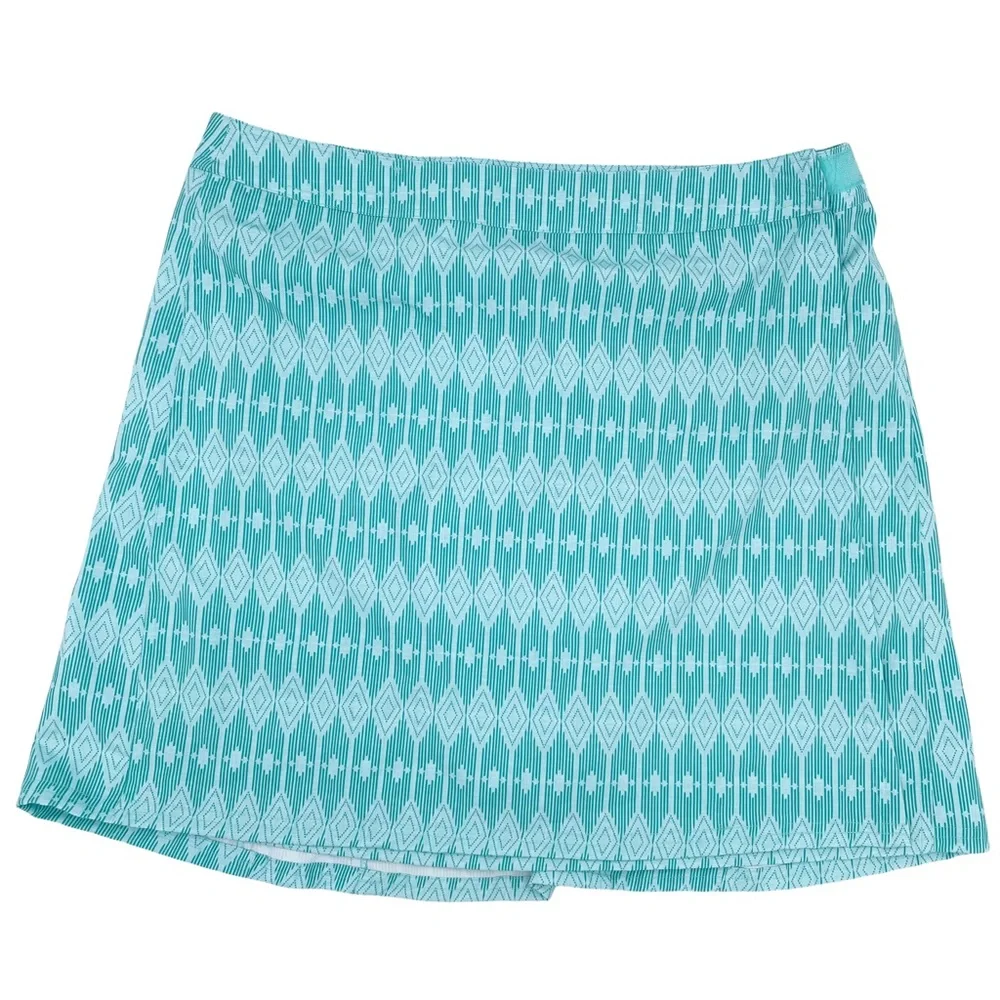 NEW RipSkirt Hawaii Style 201 West End Seaglass Turquoise Print Skirt Size Large - Picture 2 of 7